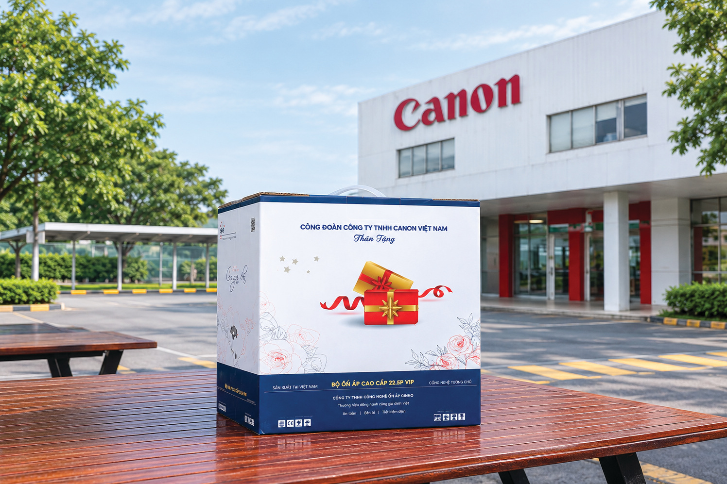 Quà tặng Gốm sứ OHIO tại nhà máy Canon