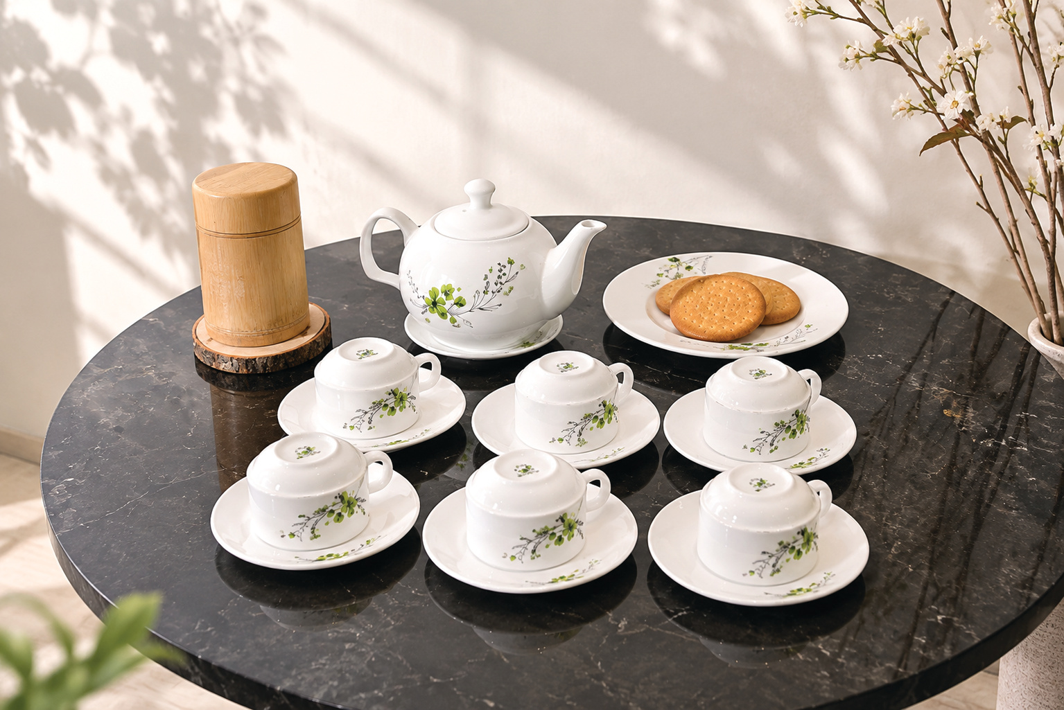 Bộ ấm trà Hoa Tigon