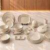 Bộ sản phẩm bát đĩa nhám dày màu nâu nhựa Melamine