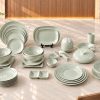 Bộ sản phẩm bát đĩa nhám dày màu xanh nhựa Melamine